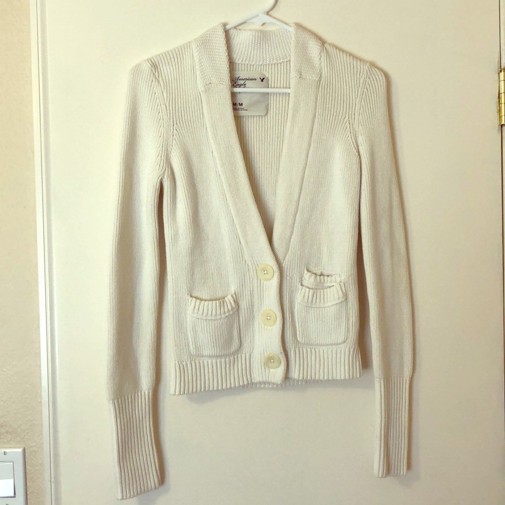 Ivory American Eagle Cardigan